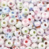 20 Stück/40 Stück/100 Stück zufällige Farbe fünfzackiger Stern Herz weiße Eimerperlen großes Loch Perlen Abacus Perlen Acrylperlen 13 mm