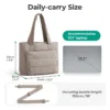 BAGSMART Einfache Tragetasche, einfarbig, Umhängetasche, mehrere Taschen, Pendler-Handtasche für Damen, große Kapazität, Umhängetasche 2