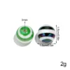 10 Teile/los AB Bunte Acryl 15mm Streifen Runde Lose Spacer Perlen für DIY Weihnachten Schmuck Armband Halskette Handwerk Zubehör 2