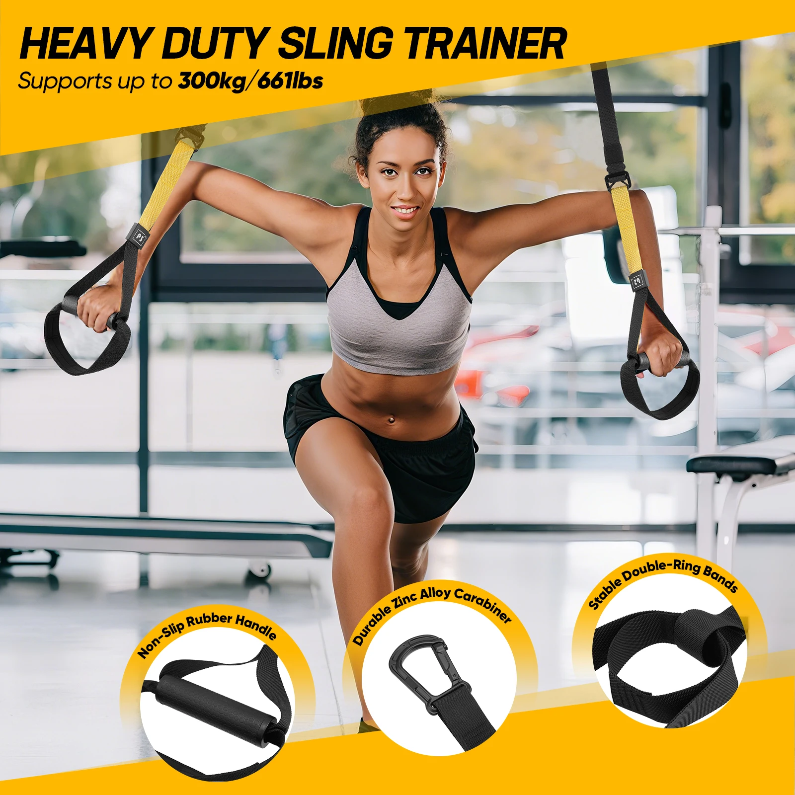 320 kg Suspension Training Gürtel Hause Fitness Spannung Band Spannung Seil Widerstand Band Suspension Training System Gym Ausrüstung 5