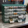 25-Schubladen-Teilwerkzeugkasten, an der Wand montierter Organizer-Schrank für Hardware-Schrauben, elektronische Komponenten, Aufbewahrungskoffer aus Kunststoff 2