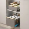 Ausziehbarer Schrank-Organizer, faltbar, ausziehbar, Speisekammer-Regale, Schubladen-Aufbewahrung, verschiebbarer Netz-Schrankkorb für Küche und Badezimmer 1