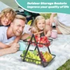 2-stufiger Obstkorb, Obstschalenhalter, Brotkorb, Gemüseständer, abnehmbarer Obsthalter für Obst, Gemüse, Snacks 6