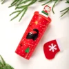 1/2 stücke Weihnachten Isolierte Flasche Edelstahl Vakuum Auslaufsicher Isolierte Tasse Tragbare Im Freien Große Kapazität Wasser Tassen 2