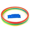 Neue Outdoor-Kinder, lustiges körperliches Training, Sportspielzeug, Gitter-Sprungring-Set, Spiel, 10 Reifen, 10 Anschlüsse für Parkspiele, Jungen und Mädchen 6