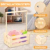 Holz Baby Dusche Korb Schrank Mehrzweck Baby Dusche Korb mit Organizer Baby Lagerung Kiste Haushalt Dekorativ 4