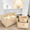 1-8PCS Bär Filz Lagerung Korb Snacks Spielzeug Lagerung Korb Große Kapazität Faltbare Kleidung Organizer Desktop Diverse veranstalter