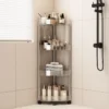 Modisches Regal, mehrschichtiges, transparentes Badezimmerregal, Waschbecken-Aufbewahrungswagen, leicht zu bewegende Ecken, platzsparendes Toilettenregal 1