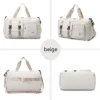 Robuste Reise-Reisetasche aus Nylon, tragbare Sport-Sporttasche für Übernachtungsausflüge, Schulter-Reisetasche, geräumiges Argyle