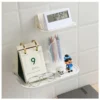 Neue Faltbare Wand Regal Punch-Freies Wand-montiert Kunststoff Schwimm Regal Haushalt Bad Wc Handtuch Kleidung Lagerung Rack 5