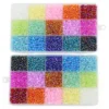 15 Farben schillernde Glasperlen 2/3/4mm Samen perlen Multi-Size-Spacer lose Reis perlen für Schmuck DIY Armband Halskette Ohrringe 6