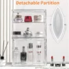 Durchsichtiger Make-up-Aufbewahrungskoffer, staubdichte Kosmetik-Organizer-Box, Hautpflegebehälter, mehrlagige Kosmetikvitrinen mit großem Fassungsvermögen 4