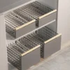 Ausziehbarer Schrank-Organizer, faltbar, ausziehbar, Speisekammer-Regale, Schubladen-Aufbewahrung, verschiebbarer Netz-Schrankkorb für Küche und Badezimmer 3