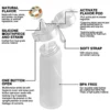 LUSQI 650 ml Luft aromatisierte Wasserflasche mit 9 Geschmacksringen, Sportwasserflasche, modischer Stroh-Kunststoffbecher 5