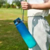 1-Liter-Sportwasserflasche mit großem Fassungsvermögen für Herren und Damen, Sommer, tragbare Plastikflasche für Outdoor-Reisen, Fitness, Trinkgeschirr 6