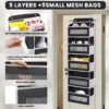 Aufbewahrungsorganisator über der Tür, 5 Regale, Türorganisator zum Aufhängen, hängende Organizer-Aufbewahrung für Babyzimmer, Badezimmer, Schlafzimmer 4