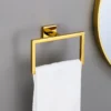 Spiegel Gold Badezimmer Zubehör Sets Wand Halterung Edelstahl Handtuch Bar Quadratischen Handtuch Ring Papier Halter Rose Gold Robe Haken 3