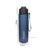 750 ml Wasserflasche mit Strohhalm, Zeitmarkierung, großes Fassungsvermögen, motivierender, auslaufsicherer Wasserkrug aus Kunststoff für Reisen im Fitnessstudio, Outdoor-Sportarten 2