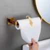 Spiegel Gold Badezimmer Zubehör Sets Wand Halterung Edelstahl Handtuch Bar Quadratischen Handtuch Ring Papier Halter Rose Gold Robe Haken 5