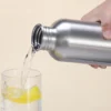 350–2000 ml Edelstahl-Wasserflasche, einwandig, großes Fassungsvermögen, große Mund-Vakuumflaschen mit Deckel, Radfahren, Trinkgeschirr, Sport 4