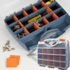 Aufbewahrungsbox für Hardware-Teile, Teile-Organizer mit herausnehmbaren Trennwänden, Klappdeckel zum Aufbewahren von Muttern, Bolzen, Schrauben, Nägeln, kleinen Hardware 1