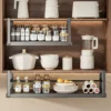 Hängender Aufbewahrungskorb unter dem Regal, verstellbare Breite unter dem Schrank, zusätzliche Aufbewahrungsregale, robuster Slip-in-Körbe-Organizer 3