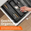 Verbessertes erweiterbares Besteck-Schubladentablett | Küchenutensilien-Organizer mit 6–8 Fächern | Besteck-Aufbewahrungsbox für Messer, Gabel, Löffel 4