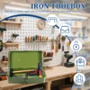 Hardware-Werkzeugkasten, Eisen, Werkzeugkasten, Organizer, tragbar, Metallkombination, Koffer, Elektriker, Schreiner, elektrische Bohrmaschine, Aufbewahrungsbox 5