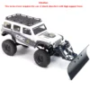 1/24 RC Aluminium verstellbare Schneeschaufel/Schneepflug-Set mit 12 G 180 °   Servomotor kompatibel mit 1/24 Axial SCX24 Crawler Car Upg 4