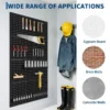 Stecktafelplatten aus Metall, Stecktafel-Wandorganisator mit flexiblem Layout für die Aufbewahrung in der Garage, Werkstatt, Küche und Bastelraum 4