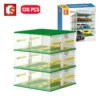 SEMBO BLOCK DIY Sportwagen Garage Bausteine Technologie Rennfahrzeug Lagerung Vitrine Ziegel Kinder Spielzeug Jungen Geschenke