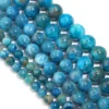 1 strang/lot Natürliche Stein Perlen Blau Apatit Stein Perlen Runde Lose Perlen Für Schmuck Machen DIY Halskette Armband zubehör 4