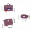 Großhandel 3-Taschen-Set, modische Damen-Kosmetiktasche, große Kapazität, Kulturbeutel, Make-up-Organizer, Damen-Stepptasche mit Reißverschluss 6