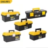Deli 1 pcs mehrere Spezifikationen Toolbox Doppels chicht Werkzeuge Aufbewahrung sbox mit Griff multifunktion alen tragbaren Tool Organizer 6