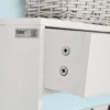 SoBuy FRG178-W Wandschrank Wandgarderobe Wandregal Hängeregal mit 2 Schubladen und 5 Haken MDF 3
