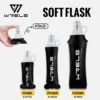 WRELS Tragbare weiche TPU-Wasserflasche, BPA-frei, faltbar, weiche Flaschen für Outdoor-Sport, Marathon, Laufen, Trink, Camping, Wandern 2