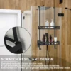 Carbon Stahl Dusche Caddy Hängen Bad Regale Organizer Nagel-freies Shampoo Halter Lagerung Regal Rack Badezimmer Korb Halter 3