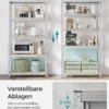 SONGMICS Standregal, 2er Set, Schwerlastregal, Kellerregal, Bücherregal, Lagerregal, 5 Ablagen, Küchenregal, Regal 4