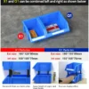 LEADLOONG X1 8 Stück 180 x 120 x 80 mm/7 x 4,7 x 3,1 Zoll Garagen-Aufbewahrungsbox aus Kunststoff, stapelbare Aufbewahrungsbehälter, Teile-Aufbewahrungsorganisator 4