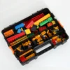 Aufbewahrungsbox für Hardware-Teile, Teile-Organizer mit herausnehmbaren Trennwänden, Klappdeckel zum Aufbewahren von Muttern, Bolzen, Schrauben, Nägeln, kleinen Hardware 4