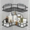 Wandmontiertes Badezimmerregal, Eckaufbewahrung, Eisen, Duschablaufkorb, Kosmetikregal, Shampoo-Halter, Badezimmer-Organizer, Wandregale