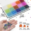 15 Farben schillernde Glasperlen 2/3/4mm Samen perlen Multi-Size-Spacer lose Reis perlen für Schmuck DIY Armband Halskette Ohrringe 4
