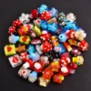 10-30 Stück zufällig gemischte Spirale, Blume, Pilz, quadratisch, herzförmig, Glas-Abstandsperlen, DIY-Armband, Schlüsselanhänger, Schmuckzubehör 1