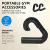 2 Stück 90 °   Hakenförmiger Fitnessgriff, multifunktionaler Klimmzuggriff, Klimmzug für hartes Rudern, Rückenkrafttrainingsgerät 5