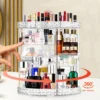 360 °   Rotierender Make-up-Organizer, verstellbare Schichten, drehender Halter, großes Fassungsvermögen, Karussell-Kosmetik-Vitrine für Waschtisch 4