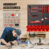 SucceBuy 30Bin Wandmontierte Aufbewahrungsbehälter Teile Rack Organizer Garage mit Wandpaneelen Haken Kunststoff Shop Tool für Schraubnägel 5