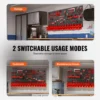 SucceBuy 30Bin Wandmontierte Aufbewahrungsbehälter Teile Rack Organizer Garage mit Wandpaneelen Haken Kunststoff Shop Tool für Schraubnägel 6