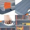 Aufbewahrungsbox für Hardware-Teile, Teile-Organizer mit herausnehmbaren Trennwänden, Klappdeckel zum Aufbewahren von Muttern, Bolzen, Schrauben, Nägeln, kleinen Hardware 3