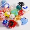 Neue Glas Muster Perlen Pilz Fisch Herzförmige Abstand Perlen Schmuck Machen Armband Ohrringe Diy Zubehör 10/30/50 teile/los 4