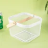 Moderner hohler Aufbewahrungskorb für die Küche, Abfluss-Organizer mit Griff für Obst, Gemüse, Snacks, Stil, Zuhause, Badezimmer, Aufbewahrungslösung 2